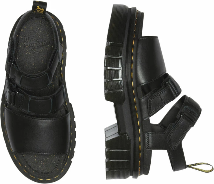 Dr. Martens Ricki 3-Strap Sandal Black Nappa Lux 4 Dr. Martens Ricki 3-Strap Sandal Black Nappa Lux - Billede 2