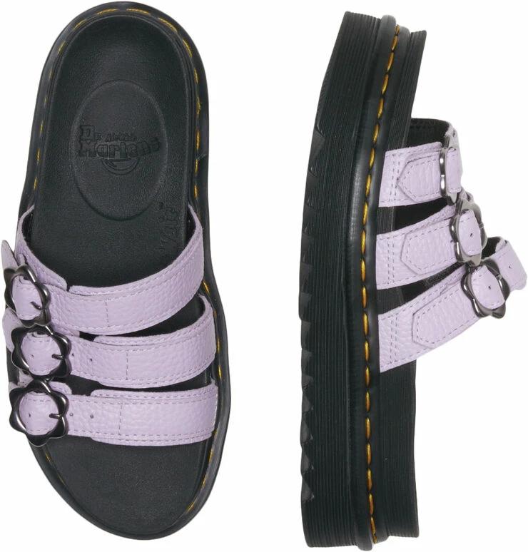 Dr. Martens Blaire Slide Flwr Lilac Milled Nappa 4 Dr. Martens Blaire Slide Flwr Lilac Milled Nappa - Billede 2
