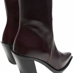 Mango Leather Pointed Ankle Boots -alohas shop 37095950 78 D2