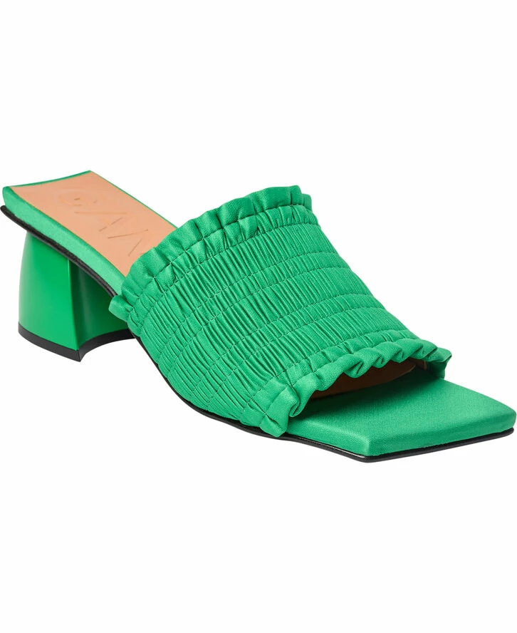 Ganni Smock Kitten Heel Mules 3 Ganni Smock Kitten Heel Mules