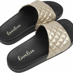 Lovelies LA BOCA - QUILTED SLIDES -alohas shop LAB3155 3