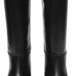 Mango Leather Boots With Tall Leg -alohas shop 37094384 99 D2