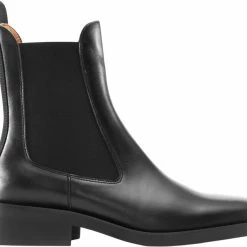 Ganni S1710 St&oslash;vler I Chelsea-stil Med Firkantet H&aelig;l Og Snude