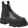 Ganni Low Chelsea Boot Black Stitch