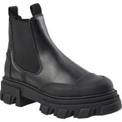 Ganni Low Chelsea Boot Black Stitch