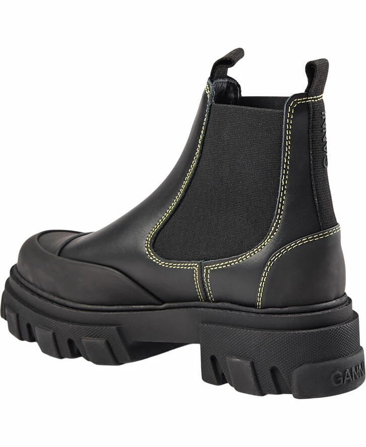 Ganni Low Chelsea Boot Yellow Stitch 4 Ganni Low Chelsea Boot Yellow Stitch - Billede 2