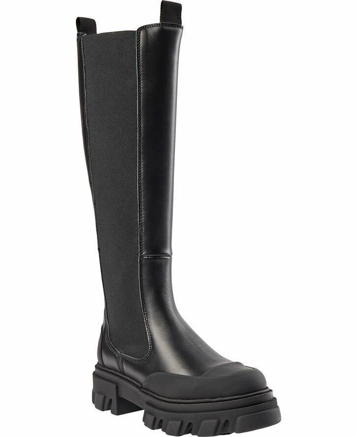 Ganni High Chelsea Boot Black Stitch 3 Ganni High Chelsea Boot Black Stitch