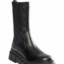 alohas shop 19 ALOHAS Armor Black Leather Ankle Boot