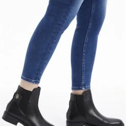 Tommy Hilfiger TH LEATHER FLAT BOOT -alohas shop Tommy Hilfig FA2022 BDS FW0FW06749BDS 6