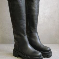 ALOHAS Katiuska Black Leather High Boot